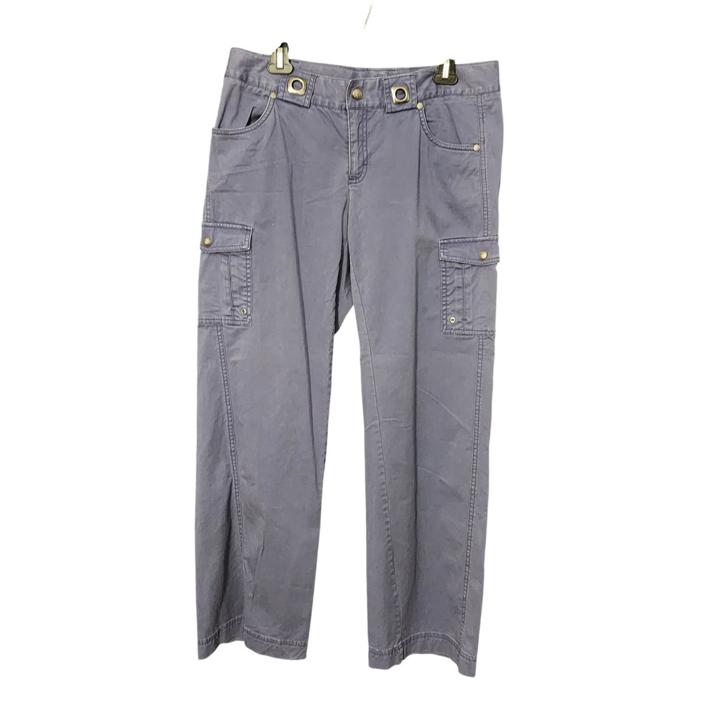 Athleta Cargo Pants Women's Blue Straight Leg Cargo Pants, 12